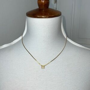 Biagi Goldtone ‘M’ Necklace
